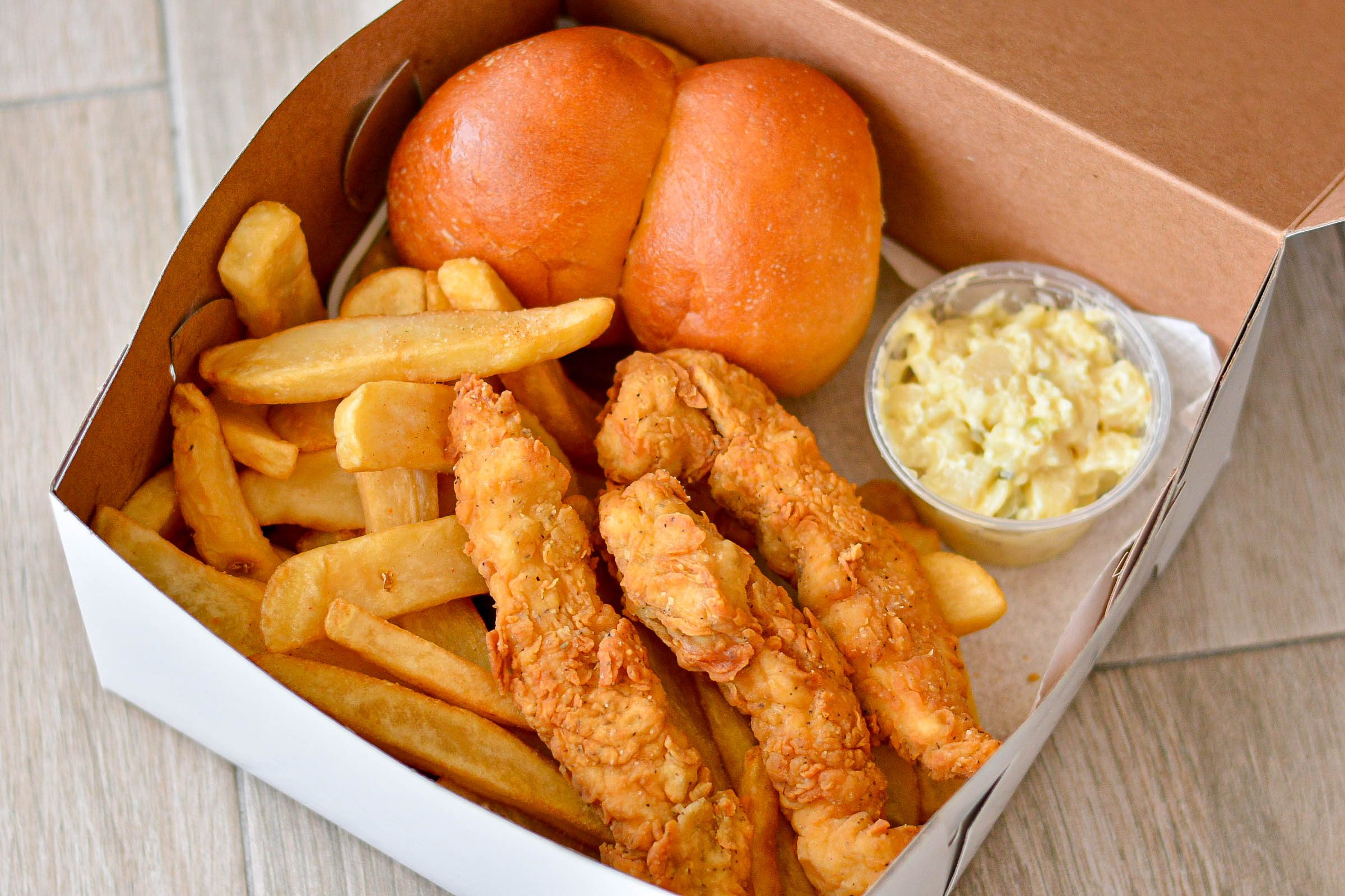 3 Piece Chicken Strip Meal.