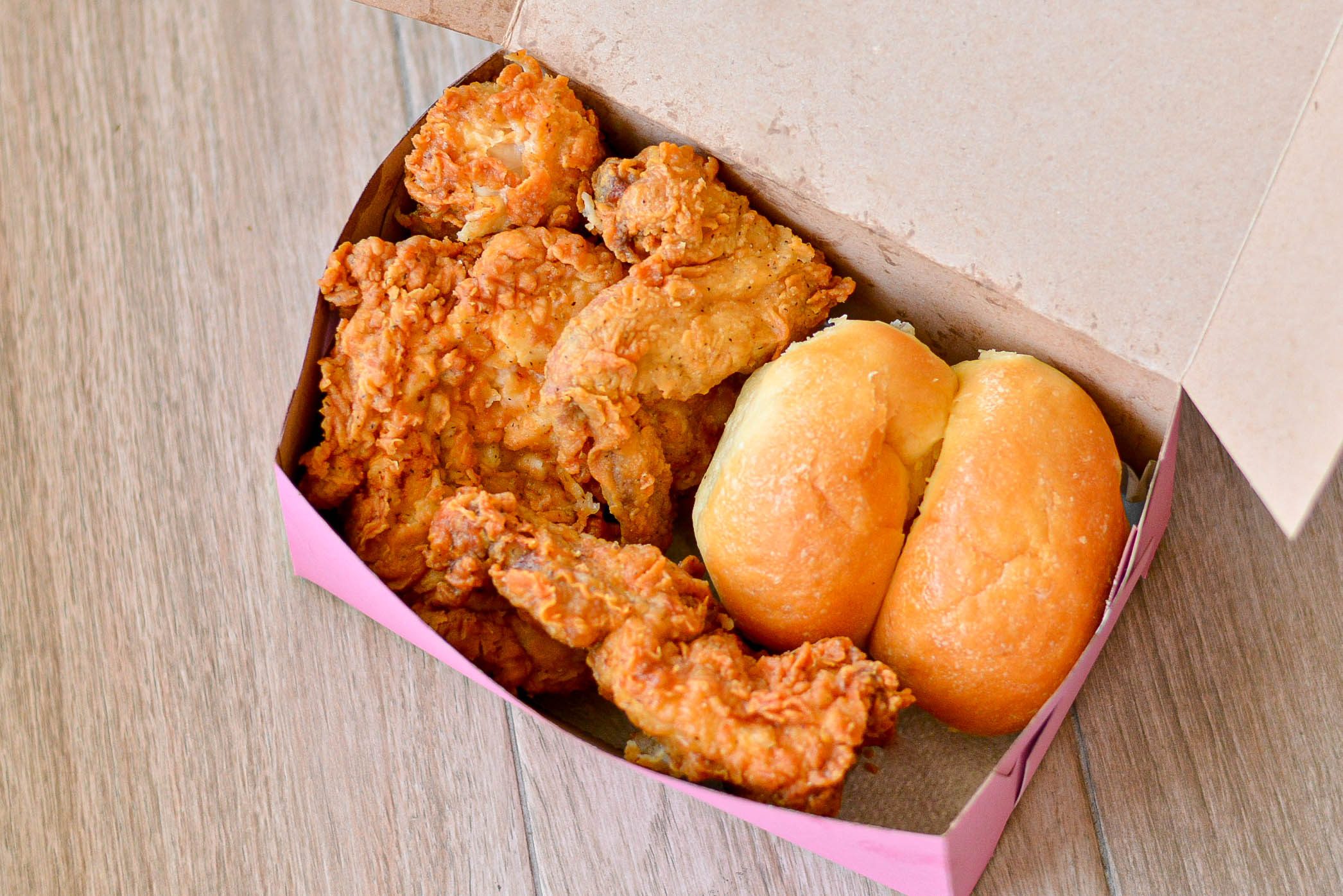 4 Piece Chicken & Roll.